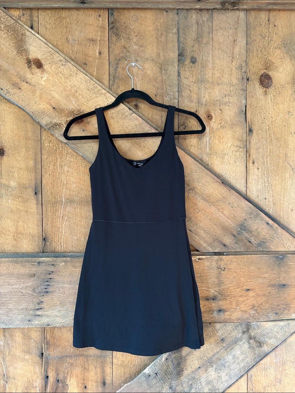 aerie Black Sleeveless Mini Dress